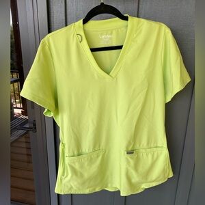 Woman’s Landau Scrub set.  Size large too and large bottoms.  Color is Citron.